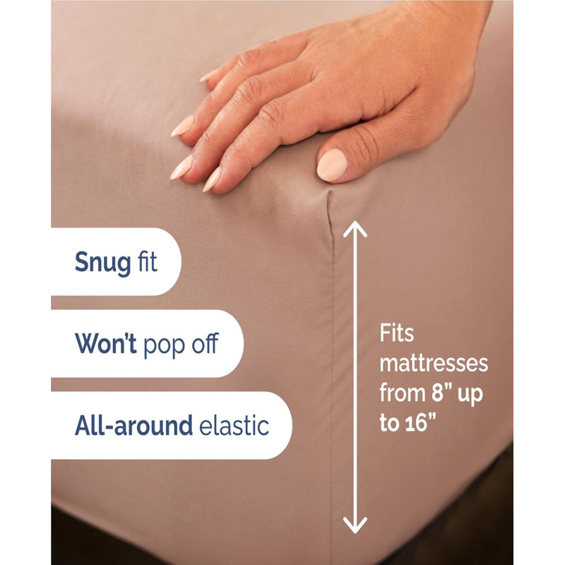 Queen Size Mauve Deep Pocket Microfiber Sheet Set