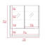 Armoire à miroir Jaspe, trois tablettes internes, une tablette ouverte, une armoire à deux portes-642167894