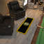 Tapis antidérapant à bordure logo US Army pour chambre à coucher, cuisine, noir / jaune-475610887