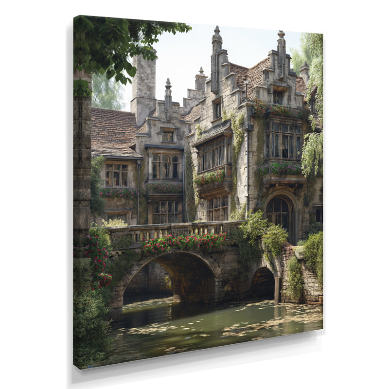 Noisettier - Châteaux, art mural, Toile tendue, H 20 po x l 12 po