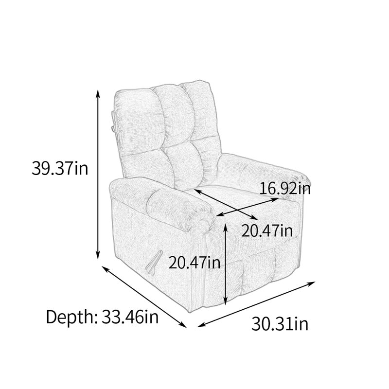Fauteuil inclinable ergonomique, Brun