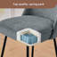 Padded 73cm Linen Upholstered Bar Stool with Spring-512514598