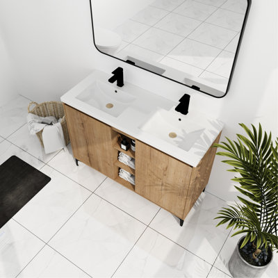 Meuble-lavabo 48 po avec double lavabo