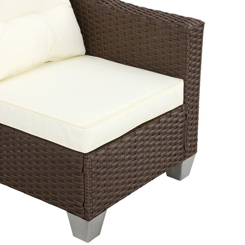Chaise de patio avec coussins Roselotte