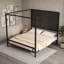 Lit à baldaquin en métal avec tête de lit tapissier et lattes-840372405-840372407