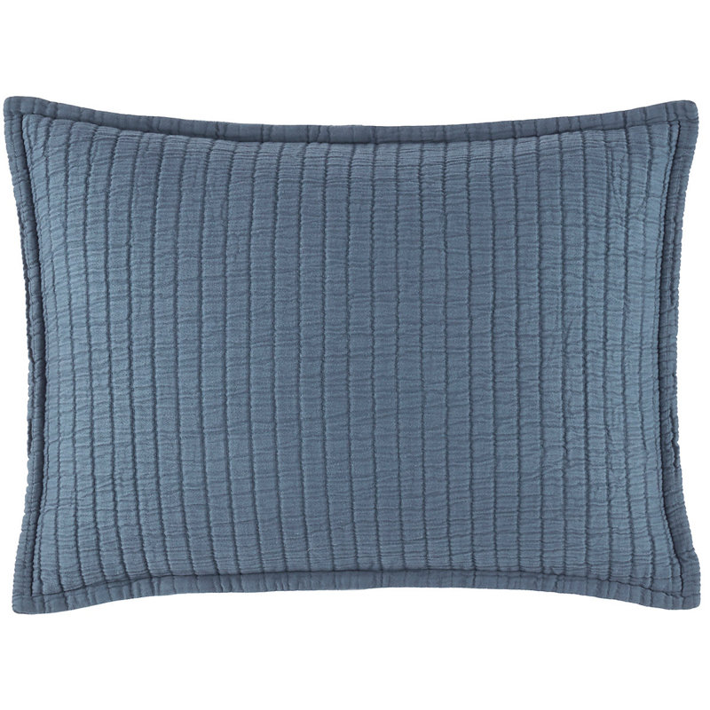 Boyfriend Matelasse Sham, Standard/Twin, Ink