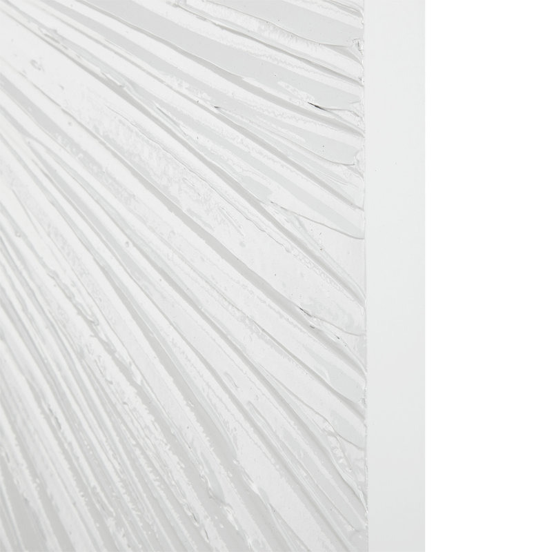 White Sunburst Hand Painted Triptych Resin Wall Art Set