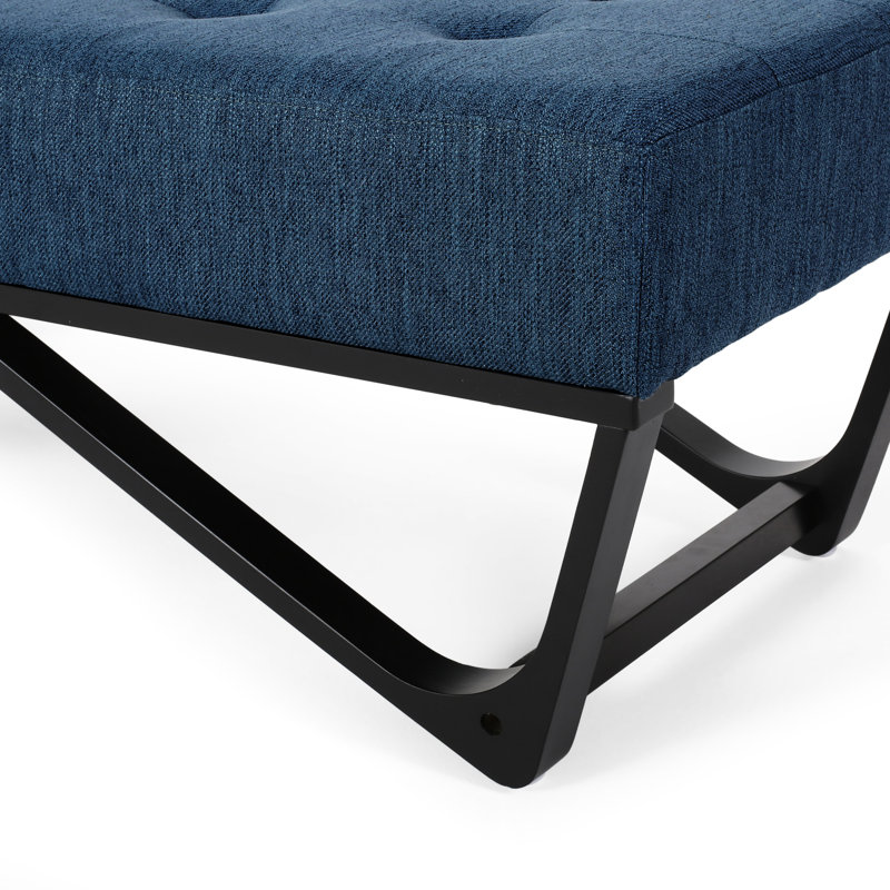 Navy Blue - Elevate Your Decor. Cover. Versatile Usage. Chic Vibes. 46.38”d X 17.24”w 16.02”h Enhance Home. Button- Upholstery, Geometric Design. Multi-purpose For Any Room. 47”w 17.24”d
