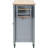 Kitchen Island Cart - Solid Wood Top, 4 Door Cabinet, 2 Drawers, Spice & Towel Rack, Locking Wheels  Grey Blue Finish With Storage And-1011798219