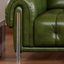 Canapé modulaire vert en cuir véritable-129181397