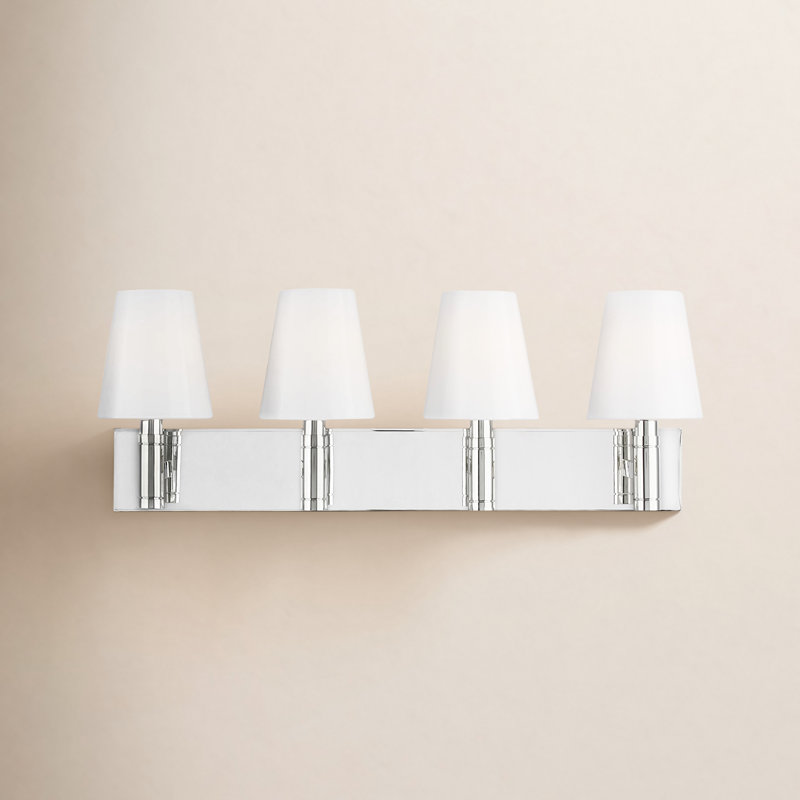 4 - Light Dimmable Vanity Light, Polished Nickel