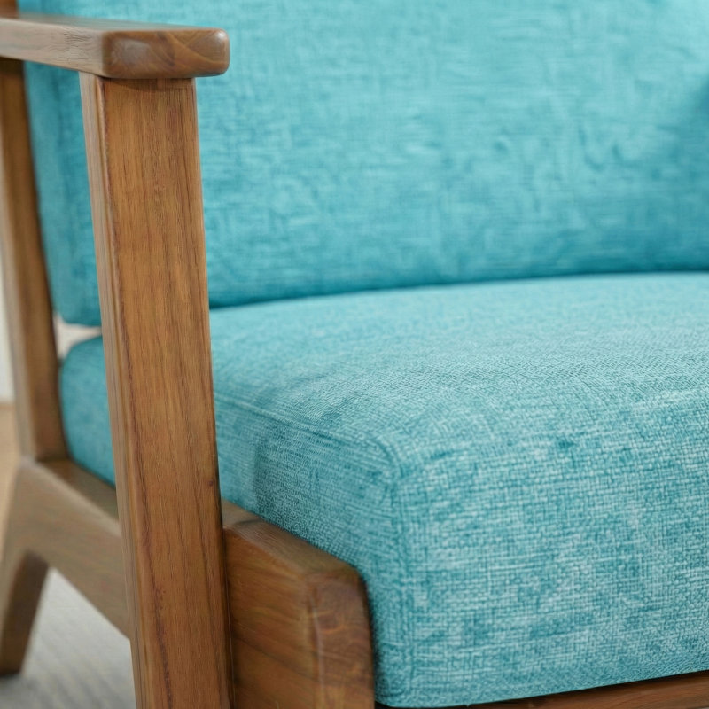 Fauteuil Roddney, Lin bleu ciel