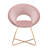 Focht 20" Wide Velvet Barrel Armchair with Open Back and Gold Metal Legs-438874833
