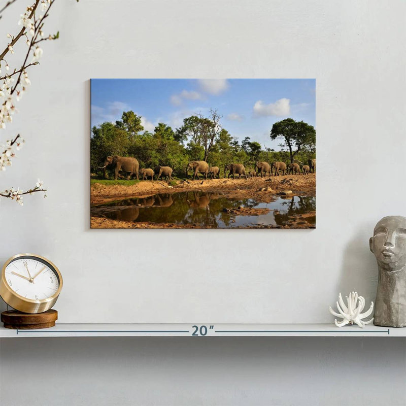 Brampt Kruger Park Elephants, 8" H x 12" W