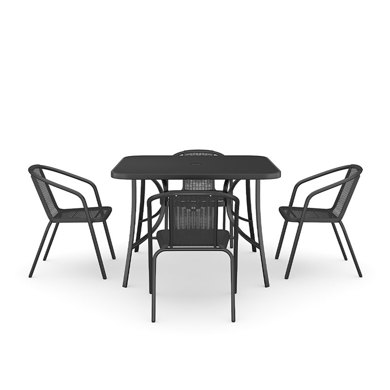 Katia 4 - Person Patio Dining Set with Square Table, 72cm H x 105cm W