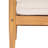 Outdoor Acacia Wood Left Armrest Sofa, Light Teak Finish With Beige Cushion-1375859078