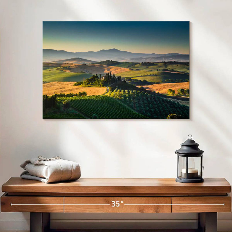 Collines et vallées de Nicci, Toscane, H 16 po x l 24 po