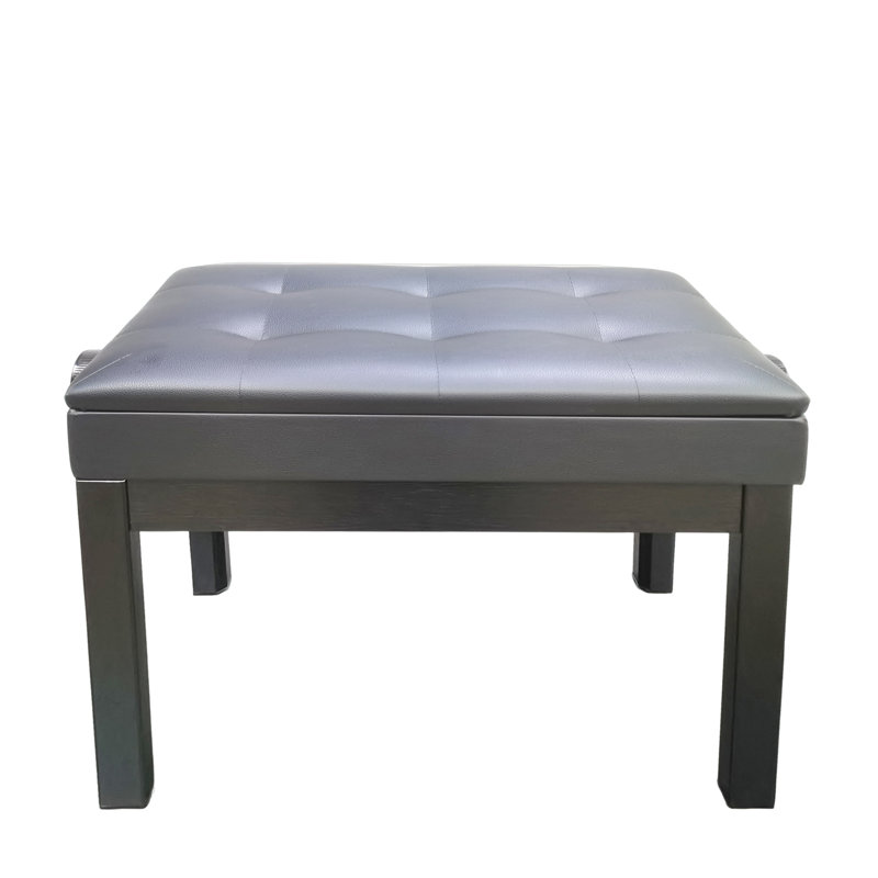Banc de piano réglable noir, tabouret de piano en similicuir, siège avec coussin rembourré pour meuble-lavabo, salon