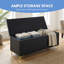 Banc de rangement moderne avec repose-pieds noir