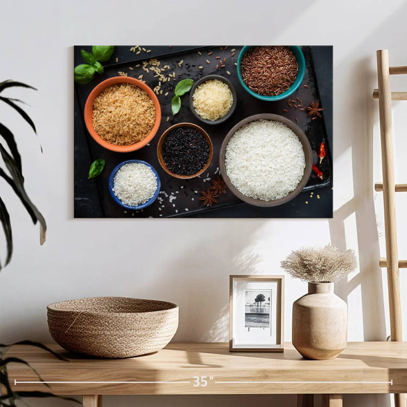 Rice In Bowls, 8" H x 12" W