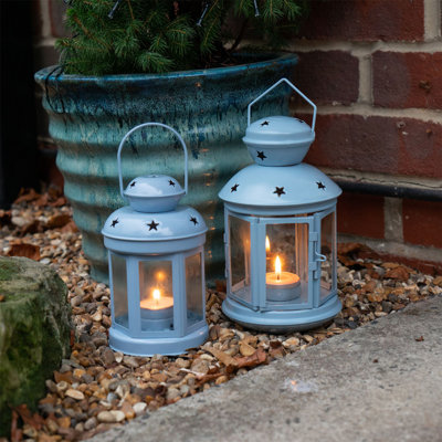 Nicola Spring - Metal Hanging Tealight Lanterns - 2 Sizes