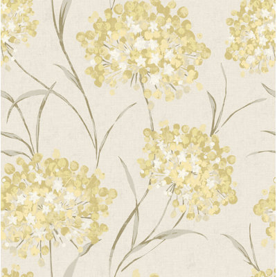 Laura Ashley, papier peint ocre Giselle