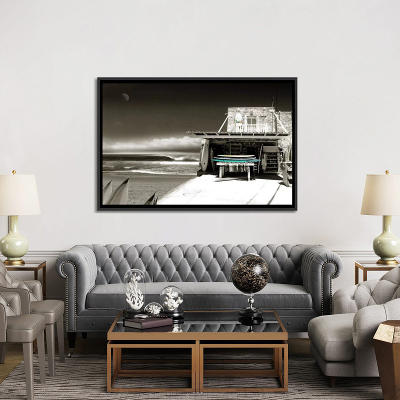 «Surf's Up», impression sur toile, H 18 po x l 26 po x P 1,5 po, Toile encadrée noire