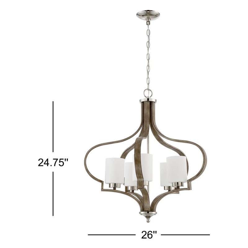 Lustre géométrique à 5 lumières Apolonja