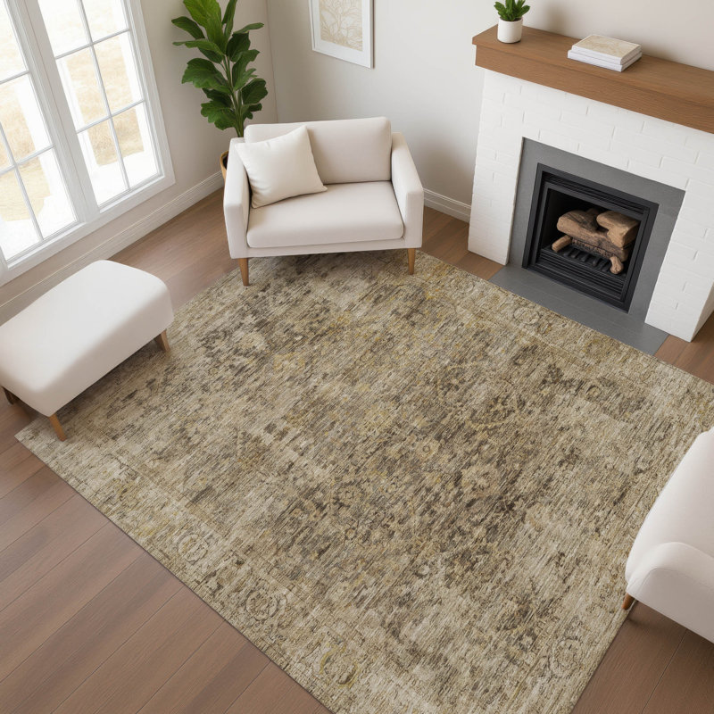Tapis de qualité supérieure lavable à la machine AMF1773, Rectangulaire 8 pi x 10 pi