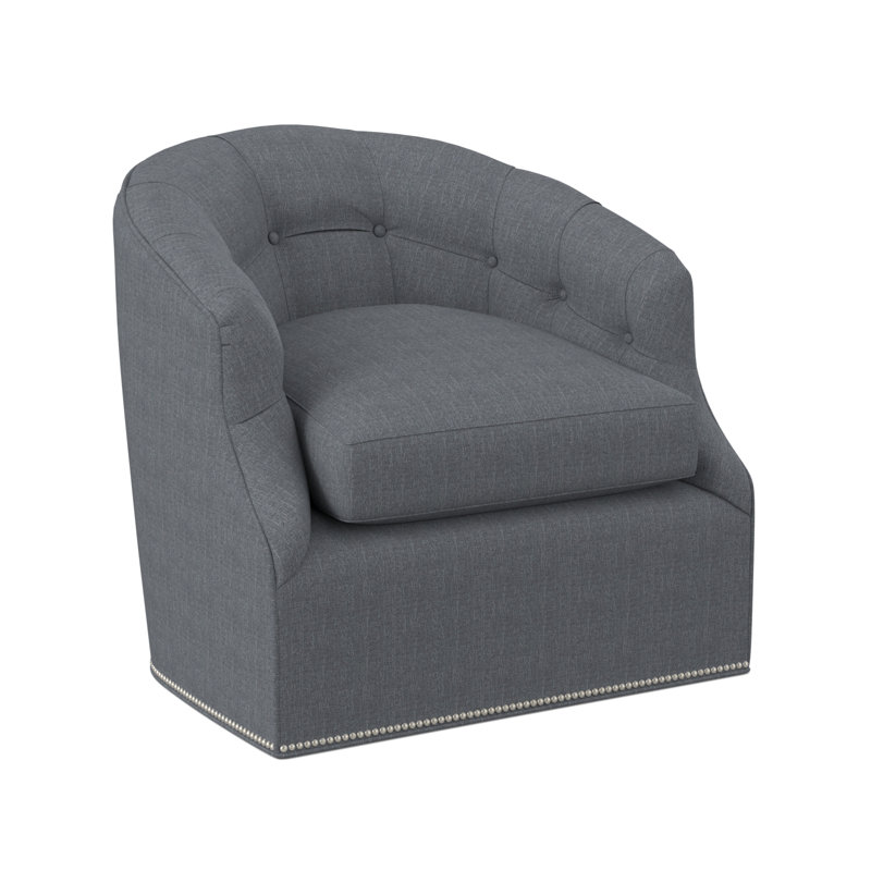 Chaise pivotante Calvert, 100 % polyester port Elise, Petit étain