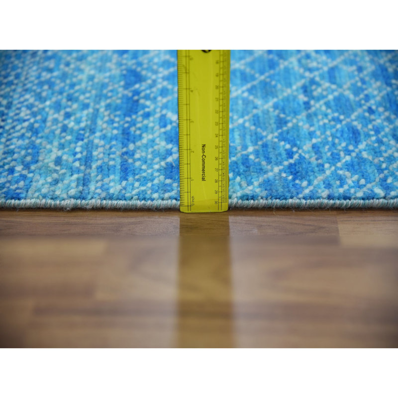 Riddhi One-of-a-Kind Rectangle 10'0" X 14'3" New Age Area Rug in Blue