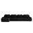 146" Modern L-Shaped Modular Sectional Sofa for Living Room,Flannelette Fabric,Oversized 4-Seater Couch,Deep Seat,Boneless sofa,Movable Ottoman,Buckle connection,Anti-slip Design,No Assembly-1891105349