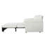 Grand canapé-lit convertible avec rangement latéral - Causeuse en chenille beige pour petits espaces-1705174362