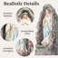 17,5 "Statue de Notre Dame de Lourdes, statue de jardin de la Vierge Marie Grotte, sculpture religieuse en résine peinte à la main pour patio, jardin, jardin et intérieur