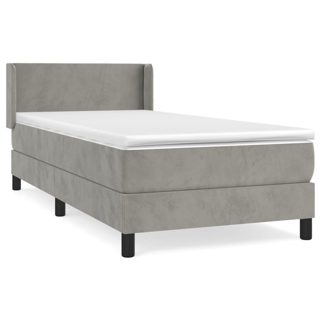 Vidaxl Boxspringbett Mit Matratze Dunkelgrün 200X200 Cm Samt