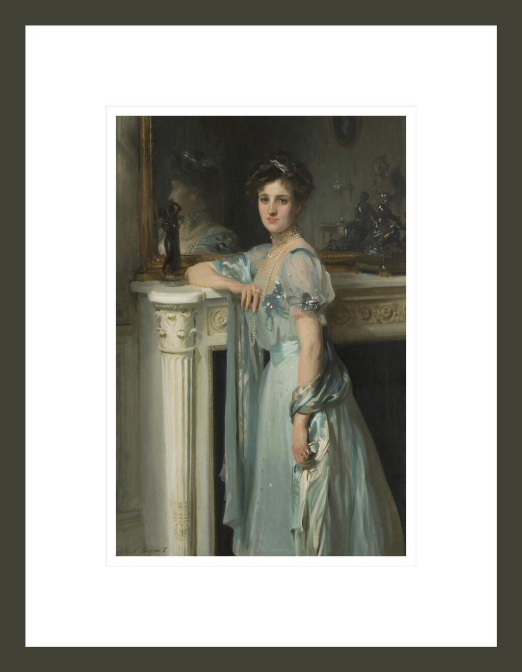 1000Museums Mrs. Louis E. Raphael (Henriette Goldschmidt) by John Singer  Sargent -Framed Giclee Print