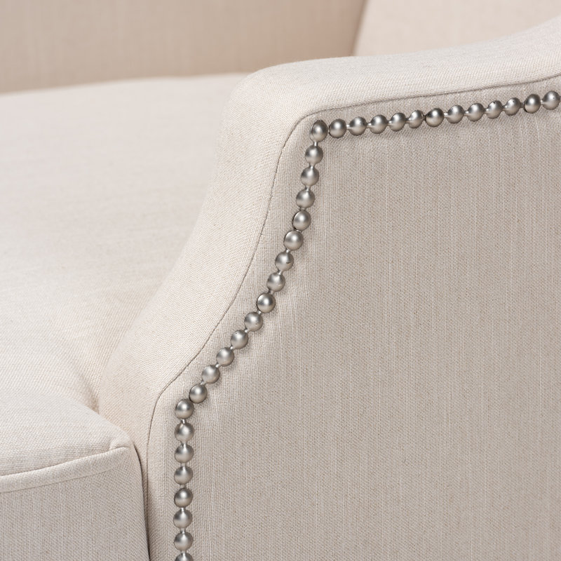 Michyla Upholstered Chaise Lounge, Beige