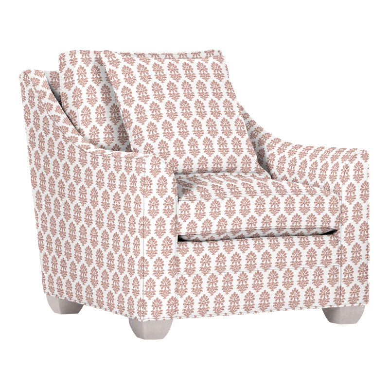 Chaise 37,5 po Nicholas, Perigold Francine Dusty Rose, Gris tourterelle