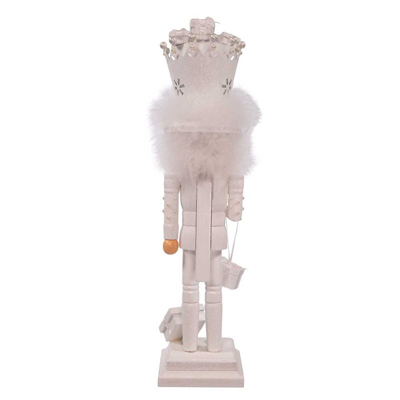 Casse-noisette 18 pouces avec cadeaux Kurt Adler, blanc