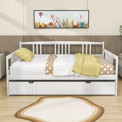 Wooden Daybed with Trundle