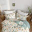 Ensemble de housse de couette à motif floral 100% coton lavé, doux et respirant.-1698075137
