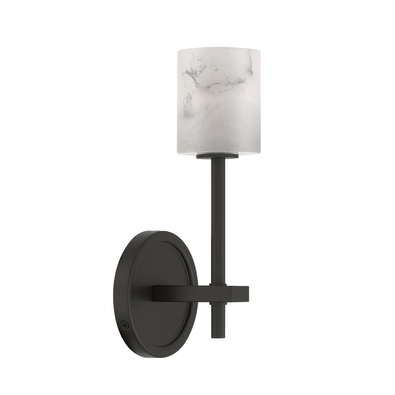 Applique murale noire matte 4,5 po Jasen, Noir