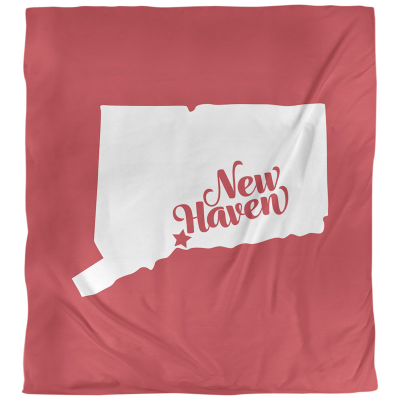 Housse de couette new refuge connecticut, Housse de couette pour très grand lit, Rouge, Microfibre