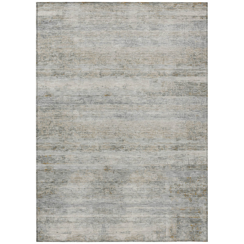Machine Washable Indoor/Outdoor Colman ACN2154 Striped Rug, Rectangle 8' x 10'