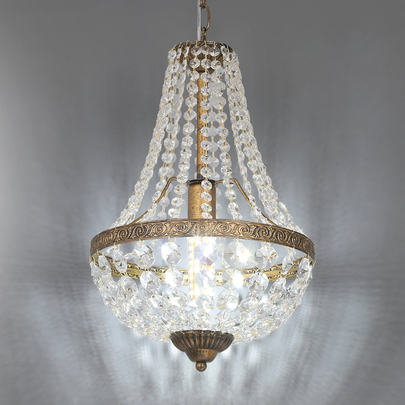1 - Light Chandelier, Gold