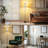  68.5" Standing Floor Lamp Night sky hand drawn stars clouds moon Seamless baby Dimmable Metal Pole Lamp with Linen Lampshade LED Bulb Included