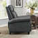 33.5" Wide Classic and Traditional Breathable Top Grain Genuine Leather Pushback Recliner