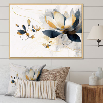 «Yellow Yellow Magnolias Nature Elegance I», reproduction sur toile