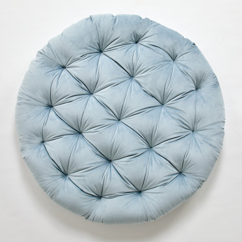 Outdoor 4'' Papasan Seat Cushion, Blue