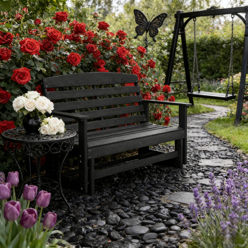Banc oscillant et causeuse Loveseat, Noir